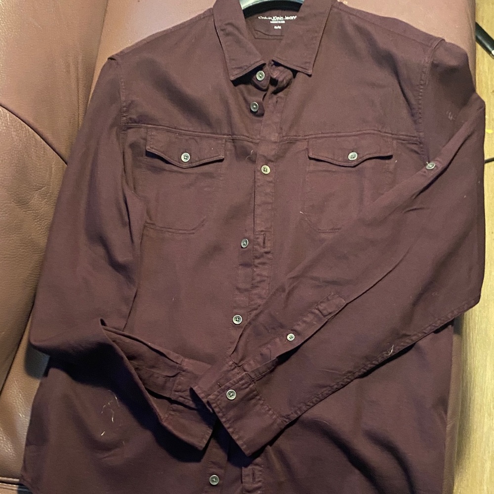 Calvin Klein Jeans Maroon Shirt